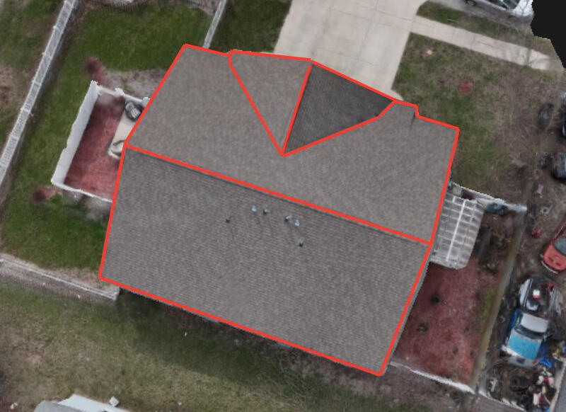 Aerial Drone Inspection & Roofing Estimate for Accurate Cost Plannin Drone-powered roof assessment measuring damage for cost evaluation